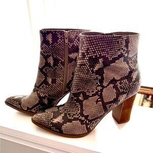 Carlos Santana “Tibbie” Faux Snakeskin Patterned High Ankle/High Heeled Boots